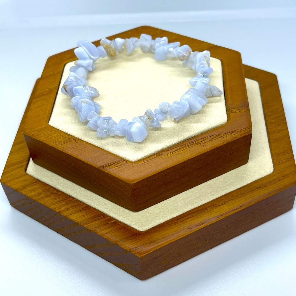 2/$25 Blue Lace Agate Chip Bracelet